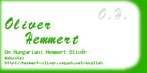 oliver hemmert business card